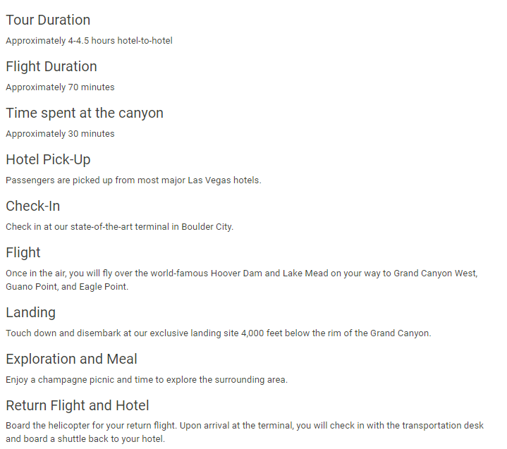 Las Vegas Grand Canyon helicopter tour