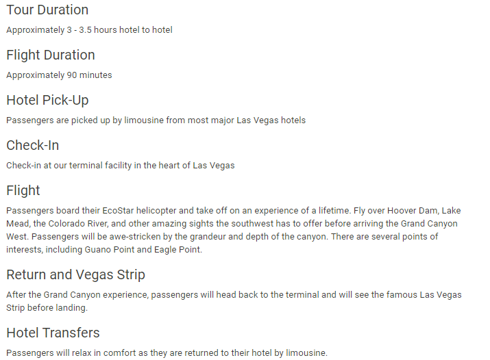 Las Vegas Grand Canyon helicopter tour