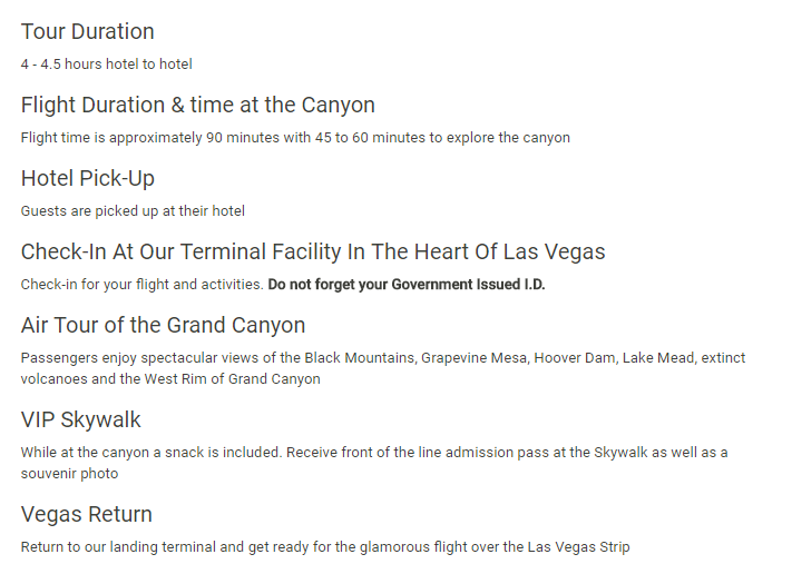 Las Vegas Grand Canyon helicopter tour